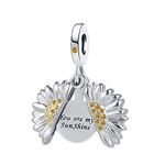 GMXLin You are my Sunshine Sunflower Charm for Pandora Bracelets Dangle Bead for Women Girl Mohter Grandma Sister Birthday