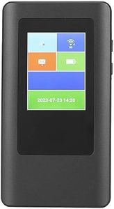 5G Mobile Router, 6 Dual Band 2.4G 5.8G Mobile Hotspot SIM Card 2.4 Inch LCD Display Portable Hotspot Device for Travel Support 16 Users, 4000 MAh Battery