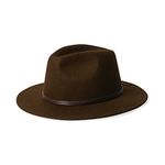 Brixton Ridge Fedora, Coffee, One Size, Coffee, One Size