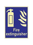 999Store office supplies sunboard Fire extinguisher sticker signage sign board Purple (20X15 Cm)