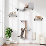 5-in-1 Cat Wall Shelves, Multi-Leve