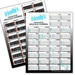 Ukulele Chord Chart –The Most Common Ukulele Chords, Durable Laminated Low-Glare Easy Chord Chart For Ukulele