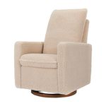 Babyletto Cali Pillowback Swivel Glider in Chai Shearling, Greenguard Gold and CertiPUR-US Certified