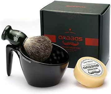 Anbbas Badger Hair Shaving Brush with 100G Shaving Soap Bar and Upgrade Lathering Way-POP Mug A5 Melamine,Foaming Set for Men Wet Shave,Women Girls Hair Removal