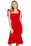 ILLI LONDON WOMEN'S BODYCON DRESS (RED, Medium)