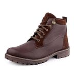 Kraasa ComfortMax Boots for Men| Trekking Boots | Hiking Shoes Brown UK 10