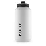 ZULU Goals 64oz Water Bottle Half Gallon Stainless Steel Jug with Straw, Leak Proof Lid and Handle, Vacuum Insulated Double Walled Reusable Metal Jug Perfect for Gym, Home, and Sports, White