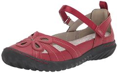 JBU by Jambu Women's Magnolia Mary Jane Flat, Red, 8