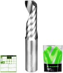 SHARPRO 1/2 Inch Shank Single Flute (O Flute) Cutter Carbide Spiral Router 1/2 Inch Cutting Diameter Carbide Single Flute CNC Router Bit, Ideal for Aluminum, Plastic, Acrylic, Wood, MDF and PVC