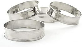 Norpro 3776 Stainless Steel English Muffin Rings, Set of 4, sylver