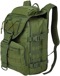 SHANNA Mochila Militar Utilidad 40L Tactica, Mochila Crossfit Gran Capacidad Paquete de Asalto Molle, Mochilas de Emergencia de 3 Días para Caza Senderismo Acampada y Actividad al Aire Libre (Verde)
