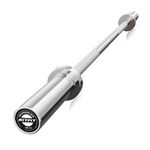 RitFit 4FT/5FT Solid Olympic Barbell, 2-inch Weight Bar for Strength Training and Home Gym