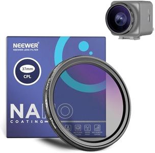 NEEWER 37mm CPL Filter for Dash Cam Compatible with Vantrue E1 E2 E3 E1 Lite N4 Pro N5, Multi Nano Coated HD Circular Polarizer Filter, Ultra Slim Aluminum Frame, Reduce Glare & Improve Contrast