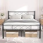 VECELO Full Size Bed Frame with Hea