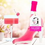 Pink Cherry Gin Liqueur Gift - Flavoured Gin Gift Shoe Shaped Bottle 350ml Cocktail great Birthday Gifts for Women, Stocking Fillers Christmas Gifts, Mum Gifts