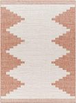 Mark&Day Outdoor Rugs, 3x12 Wolfheze Global Indoor/Outdoor Coral/Gray Runner Area Rug, Non Shedding Pink Grey Carpet for Patio, Porch, Deck, Bedroom, Living Room or Kitchen (2'7" x 12' Runner)