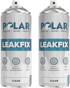 Polar Leak Fix Spray - 2 x 400ml, Clear - Instant Waterproof Sealant for Roofs, Pipe & Gutter Repairs - Fills, Seals Cracks & Stops Leaks - Interior & Exterior
