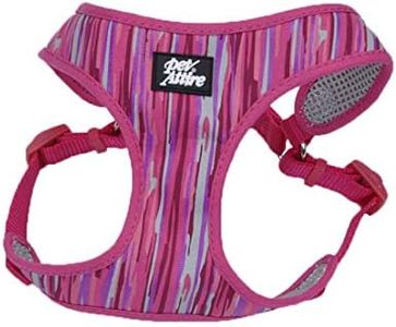 Coastal Pet Ribbon Designer Wrap Adjustable Dog Harness - Large & Small Dog Harness - Breathable Mesh Harness for Dogs Pet Supplies for Dogs - Pink Flamingo Stripe, 5/8" x 16-19"