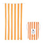 Dock & Bay Beach Towel - Quick Dry, Sand Free - Compact, Lightweight - 100% Recycled - Includes Bag - Cabana - Ipanema Orange - Large (160x90cm, 63x35)