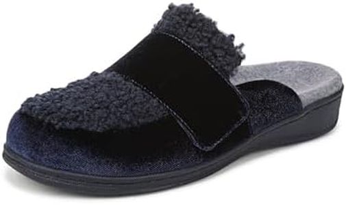 Vionic Women’s Gemma Mule Slipper - Comfortable Spa House Slippers That Include Three-Zone Comfort with Orthotic Insole Arch Support, Soft House Shoes for Ladies, Light Pink Curly Shearling, 9