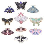 10Pcs Butterfly Brooch Pins Insect Brooch Butterflies Alloy Lapel Badges Animal Brooch Pins for Backpacks Clothes Caps Decors