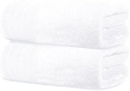 Tens Towels Large Bath Sheets, 100% Cotton, 35x70 inches Extra Large Bath Towel Sheets, Lighter Weight, Quicker to Dry, Super Absorbent, Oversized Bath Towels (White)