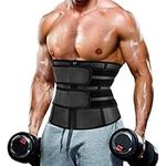 Gotoly Waist Trimmer Belt for Men Tummy Control Sweat Belly Band Workout Sauna Waist Trainer Slimming Body Shaper (Large, Black)