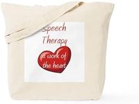 CafePress Speech Therapy Tote Bag Reusable Natural Beige Canvas Shopping Bag