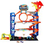 Hot Wheels Ultimate Garage City Playset with Multi-Level Racetrack, 3 Foot Tall Dragon and Elevator, Parks 50 Cars, Includes 2 Toy Cars, Toys for Ages 4 and Up, One Pack, HKX48