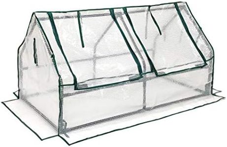 Topline Heavy-Duty Outdoor Mini Garden Greenhouse with Zipper Openings - 47 Inch