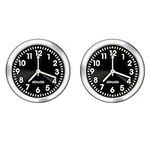 Veanic 2-Pack Analog Car Clock, Luminous Quartz Clock, Mini Stick On Analog Gauges, Home Car Boat Dashboard Decoration Watch (Black)