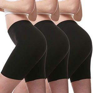 MELERIO Women Seamless Boyshort Panties, Comfortable Slip Shorts for Under Dress - Multicoloured - Large