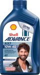 Shell Advance AX7 4T 10W-40 API SN Synthetic Technology Motorbike Engine Oil (1L)