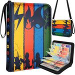 Lotadilo Card Binder 4-Pocket, 440 Pockets Card Holder Album Trading Game Cards Collection Binders for Kids Boys Teens Case Book with Sleeves Large Organizer Book Folder Collector with Shoulder Strap