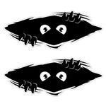 Mabor 2Pcs Peeking Monster Car Stickers Funny Car Decals for Men Waterproof Black Car Stickers for Car Bumper Window Laptop Motorcycle Skate Suitcase 11.5"x4.7"