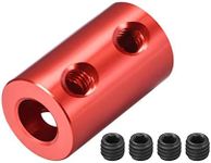 uxcell 2mm to 6mm Bore Rigid Coupling Set Screw L20XD12 Aluminum Alloy,Shaft Coupler Connector,Motor Accessories,Red