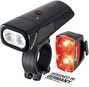 Faro delantero+Faro trasero, Ciclismo, SIGMA BUSTER 1100+RL150, Negro