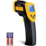 Etekcity Infrared Thermometer 774, Digital Temperature Gun for Cooking, Non Contact Electric Laser IR Temp Gauge, Home Repairs, Handmaking, Surface Measuring, -58℉~842℉, -50℃～450℃, Yellow and Black