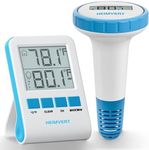 HEIMVERT Wireless Digital Pool Thermometer – Floating, Easy-to-Read Display, IPX8 Waterproof – Indoor/Outdoor Sensor for Hot Tubs, Swimming Pools, Ponds & Aquariums (Azure, 1 Pack)