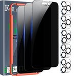 Ferilinso [5+5 Pack] for Apple iPhone 14 Pro Max Privacy Screen Protector Glass 4 Pack Privacy Screen 5 Pack Ultra [Slim Thin] Scratch Resistant TPU Rubber Soft Skin Silicone Protective