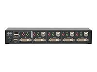 Tripp Lite 4-Port Dvi Dual-Link/USB KVM Switch with 4 X 6 Feet Cables Audio (B004-DUA4-HR-K) Black