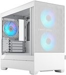 Fractal Design Pop Mini Air RGB White Core - Tempered Glass Clear Tint - Honeycomb Mesh Front – TG side panel - Three 120 mm Aspect 12 RGB fans included – mATX High Airflow PC Gaming Case