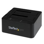 StarTech.com Dual-Bay USB 3.0 / eSATA to SATA Hard Drive Docking Station, External 2.5/3.5" SATA I/II/III, SSD/HDD Docking Station, Hot-Swap Hard Drive Bays, Top-Loading (SDOCK2U33EB)