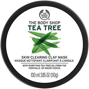 The Body Shop Tea Tree Skin Clearing Clay Mask – Purifying, Refreshing Mask For Oily, Blemished Skin – Vegan – 3.85 oz