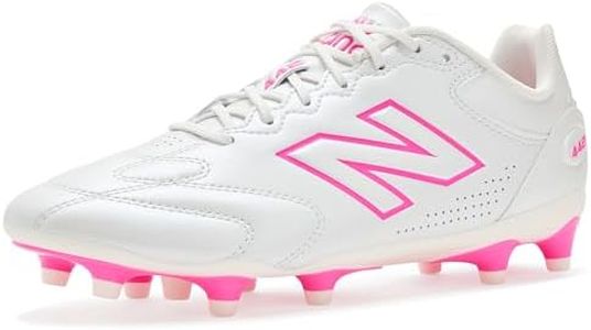 New Balance Unisex 442 Team Fg V3 Soccer Cleats Sea Salt/Pink Heat US Men's 7.5, Women's 9 Medium