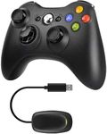 TCOS TECH Xbox 360 Wireless Controller Gamepad Joystick with USB Receiver for Xbox 360 and PC 3000