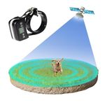 Wireless Dog Fence GPS Electric Dog Fence Containment System, Adjustable Control Range Warning Strength, Wireless Charging Wireless GPS Dog Fence, Fully Sealed Waterproof Collar Receiver