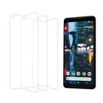 Tuopuna [3 Packs Compatible Google Pixel 2 XL Screen Protector, 9H Hardness (Half Coverage) Tempered Glass Screen Protector Film for Google Pixel 2 XL - Clear