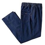 IDEALSANXUN Elastic Waist Jeans for