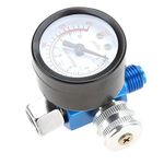 DEWIN Spray Gun Air Gauge, Regulator Spray Gun Regulator Gauge 1/4 inch Spray Paint Gun Air Pressure Regulator Pressure Gauge Pneumatic Tool Accessory